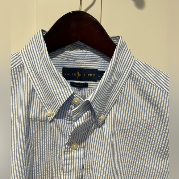 Ralph Lauren Prepster Classic Fit Seersucker Shirt Classic Fit- Men’s Large NWOT - Picture 4 of 5